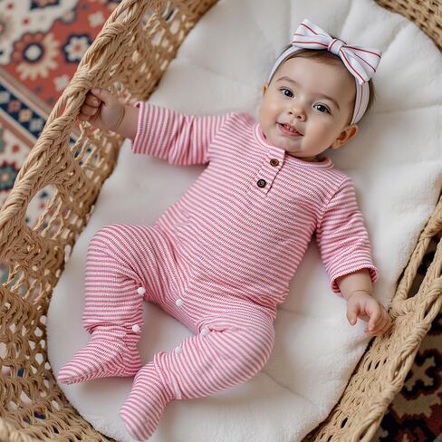 MERSARIPHY Newborn Boy Girl Outfit Gender Neutral Baby Clothes Knitted Romper Coming Home From Hospital One Piece Bodysuit in Saudi Arabia