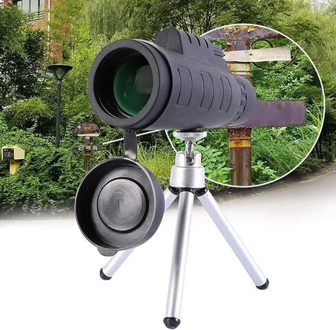 50x60 High Definition Monocular Telescope with Dual Adjustment Zoom and Phone Clip - Portable Binoculars for Outdoor Exploration in Saudi Arabia