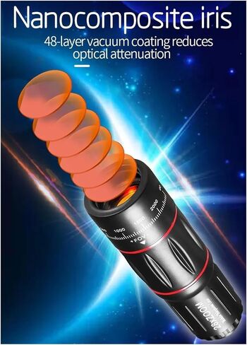 4K HD 28X Telephoto Lens - Smartphone Monocular Telescope with Tripod, Universal Clip, Zoom Functionality, Crisp Images in Saudi Arabia