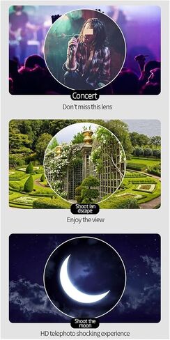 4K HD 28X Telephoto Lens - Smartphone Monocular Telescope with Tripod, Universal Clip, Zoom Functionality, Crisp Images in Saudi Arabia