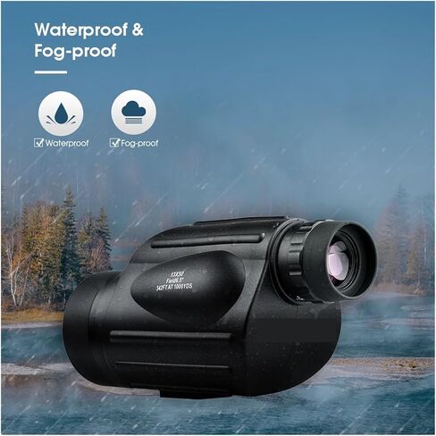 13x50 Waterproof and Fog Proof Monocular Telescope - with Di Reticle for Sporting Events and Hiking - Sharp Images in Saudi Arabia