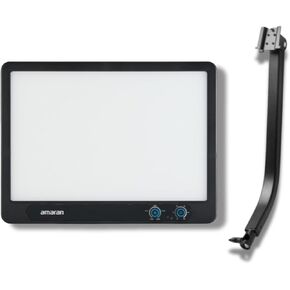 Amaran Verge Edge-Lit LED Panel Light Flicker-Free with Stream Deck Control (Charcoal, US) Bundle with Stand Adapter (2 Items) in Kuwait