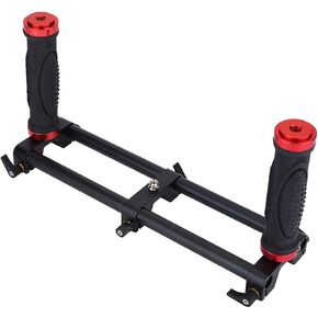 الكاميرا مزدوجة قبضة موسعة مقبض التثبيت ملحق الحفارة ل feiyu chololder مصنوعة من Allime Allime Allime Aluminium الأسود 30.5 × 10 × 16.5 سم 500g in Kuwait