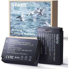 Llano Aurora USB-C LP-E17 بطاريات Canon EOS R50 R1 R10 R100 RP T6I T7I T8I T6S ​​SL3 M3 M5 M6 77D 200D 250D 750D 760D 800D 8000D ، عرض فوري للسلطة ، بديل الشحن السريع (1 حزمة) in Kuwait