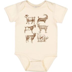 TATY Kids Goat Illustration Chart Baby Infant Bodysuit in Kuwait