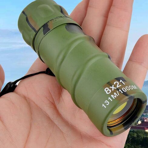 8X21 Zoom Monocular Telescope - Compact, High Definition Binoculars for Camping, Hiking, and Wildlife Observation in Saudi Arabia