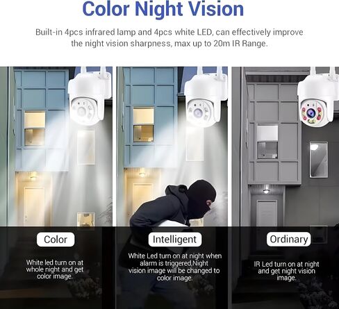1080P Security Camera, 2.4G/5G WiFi Home Surveillance Cam with 360° Pan/Tilt, Color Night Vision, Motion Detection, 2-Way Audio, SD/Cloud Storage (B) in Saudi Arabia