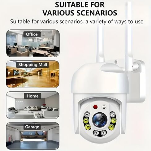 1080P Security Camera, 2.4G/5G WiFi Home Surveillance Cam with 360° Pan/Tilt, Color Night Vision, Motion Detection, 2-Way Audio, SD/Cloud Storage (B) in Saudi Arabia