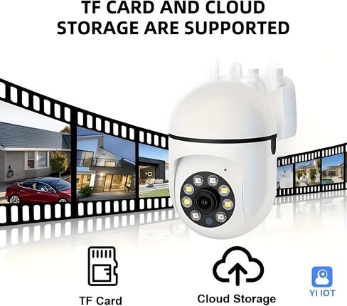 كاميرا أمان 1080 بكسل ، 2.4 جم/5G كاميرا للمراقبة المنزلية WIFI مع عموم/ميل 360 درجة ، رؤية ليلية ملونة ، اكتشاف الحركة ، الصوت ثنائي الاتجاه ، تخزين SD/Cloud (ب) in Kuwait