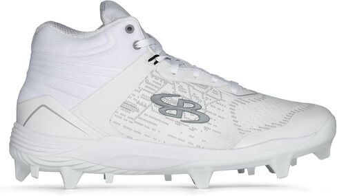 Boombah Viper Pureknit Women's Molded Mid Cleat - White Out - Multiple Color Options - Multiple Sizes in Saudi Arabia
