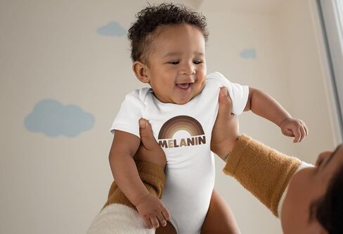 Pop Threads Melanin Rainbow Black History Pride BHM BLM Infant Baby Boy Girl Bodysuit in Saudi Arabia