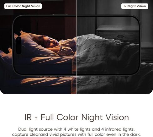 720P Indoor Cameras for Home, 360° Indoor Pet Camera with Speaker Color Night Vision, Motion Detection, 24/7 SD & Cloud Storage, 2.4GHz WiFi Camera in Saudi Arabia