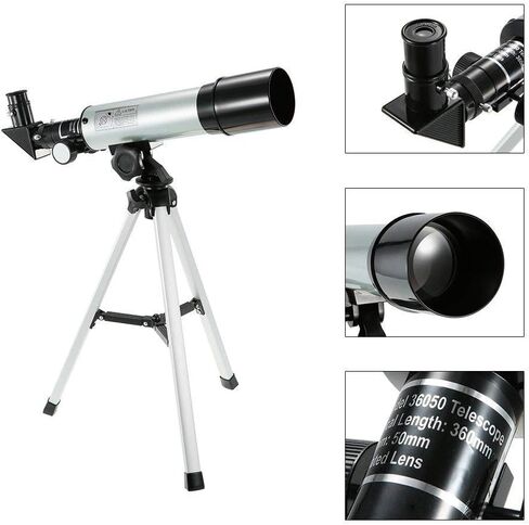 2021 Updated Telescope for Kids Beginners Adult Gift New Gift 90X Zoom Telescope 360x50mm Refractive Space Astronomical Telescope Monocular Travel Spotting Scope with Tripod in Saudi Arabia