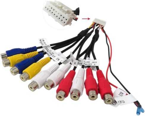 XDCPA10BT Pre-Amp/Video AV Input Output & Camera cable 18 Pin connector for Dual XDCPA10BT in Saudi Arabia