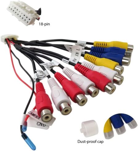 XDCPA10BT Pre-Amp/Video AV Input Output & Camera cable 18 Pin connector for Dual XDCPA10BT in Saudi Arabia