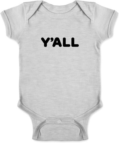 Pop Threads YALL Funny Southern Classic Saying Quote Infant Baby Boy Girl Bodysuit in Saudi Arabia