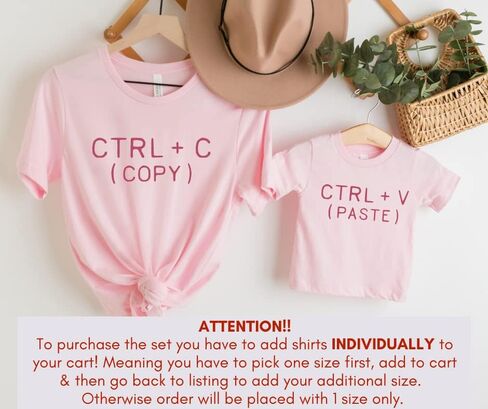 Ctrl C Ctrl V Copy Paste Mommy And Me Matching Outfits, Cute Mom And Daughter Matching Outfits, Mommy And Baby Matching Mom And Son Matching Clothes, First Mothers Day Gifts For Mom And Baby Shirts in Saudi Arabia