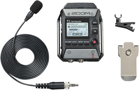 Zoom F1 Recorder مع microphone Lavalier - حزمة مع بطاقة SDHC Micro 32GB in Kuwait