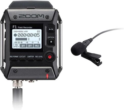 Zoom F1 Recorder مع microphone Lavalier - حزمة مع بطاقة SDHC Micro 32GB in Kuwait