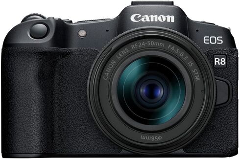 Canon EOS R8 إطار كامل إطار الكاميرا بدون مرآة مع RF 24-50 مم f4.5-6.3 هو STM عدسة 5803C012 حزمة مع حقيبة التصوير الفوتوغرافي DECO + 2 X بطارية + 2 × 64 جيجابايت بطاقات الذاكرة + إكسسوارات مجموعة in Kuwait