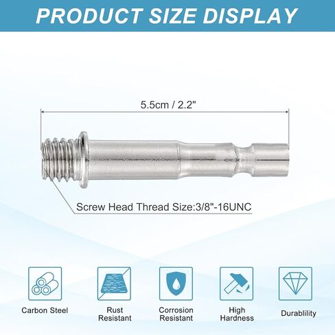 PATIKIL 2Pack Boom Arm Joint Head Converter, 3/8" Screw Head Bolt Mount Connector Adapter for Mic Stand Phone Holder Boom Scissor Arm Stand, Silver in Saudi Arabia