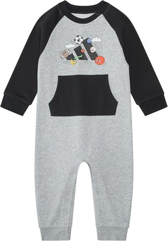 adidas baby-boys Long Sleeve Color Block French Terry Coverall in Saudi Arabia