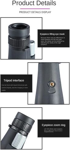 12-36X60 HD Zoom Monocular Telescope for Bird Watching, Hunting, and Outdoor Adventures - Sharp Images in Saudi Arabia