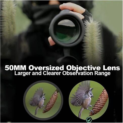 10-30x50 High-Power Monocular Telescope with BKA4/FCM Lens - Long Range, Compact Design for Hunting, Camping, and Tourism - Sharp Image Clarity in Saudi Arabia