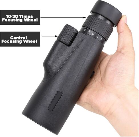 10-30x50 High-Power Monocular Telescope with BKA4/FCM Lens - Long Range, Compact Design for Hunting, Camping, and Tourism - Sharp Image Clarity in Saudi Arabia