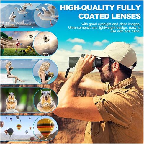 80X100 HD Monocular Telescope with 8000M Long Range Zoom and Bak4 Prism - Includes/Excludes Tripod and Phone Clip - Perfect for Hunting, Outdoor, Camping - Sharp Images in Saudi Arabia