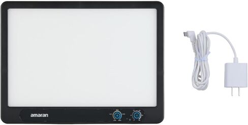 Amaran Verge Edge-Lit LED Panel Light Flicker-Free with Stream Deck Control (Charcoal, US) Bundle with Stand Adapter (2 Items) in Saudi Arabia