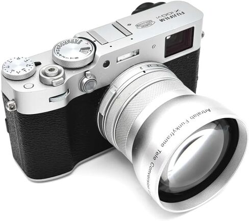 عدسة تحويل TCL 60 ملم TCL 60MM متوافقة مع Fujifilm X100 ، Silver in Kuwait