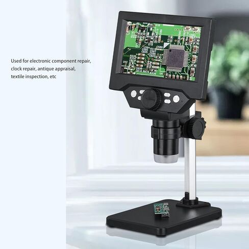 EBTOOLS 1000X مجهر رقمي ، شاشة 5.5 بوصة ، فيديو HD 1080P ، صورة 10 ميجابكسل ، 8 مصابيح LED قابلة للتعديل ، عرض الكمبيوتر الشخصي لـ Vista XP 7 8 10 11 ، لنظام التشغيل X 11.0 أو أعلى in Kuwait