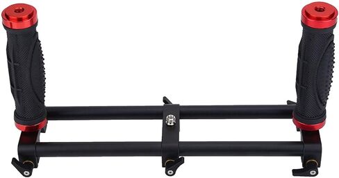 الكاميرا مزدوجة قبضة موسعة مقبض التثبيت ملحق الحفارة ل feiyu chololder مصنوعة من Allime Allime Allime Aluminium الأسود 30.5 × 10 × 16.5 سم 500g in Kuwait