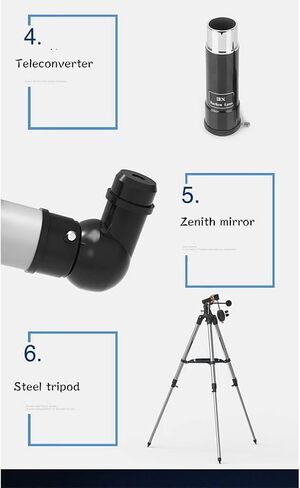 Telescope with 90° Erect Prism,Telescope for Beginners, Portable 80mm Caliber 900mm Focal Length, Refractor Telescope with Tripod and Carry Bag in Saudi Arabia