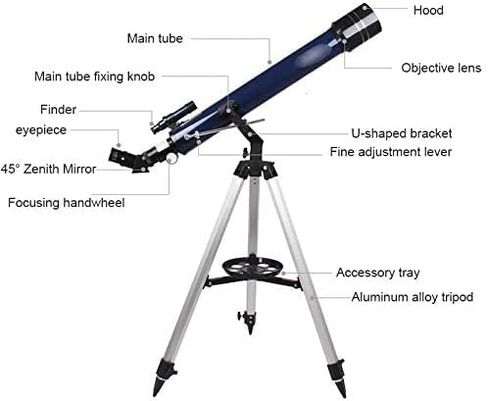 Telescopes for Adults,Astronomy Refractor Telescope for Kids and Beginners,Compact and Portable Travel Telescope,Adjustable Height Tripod,with 3 Eyepieces in Saudi Arabia
