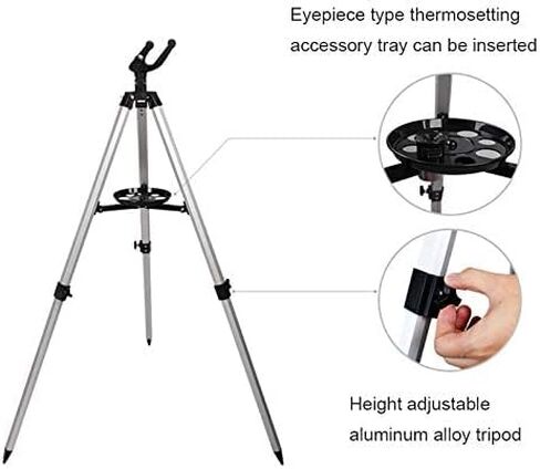 Telescopes for Adults,Astronomy Refractor Telescope for Kids and Beginners,Compact and Portable Travel Telescope,Adjustable Height Tripod,with 3 Eyepieces in Saudi Arabia