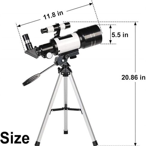Telescopes for Adults,70mm Aperture and 700mm Focal Length Professional Astronomy Refractor Telescope for Kids and Beginners -Smartphone Adapter in Saudi Arabia