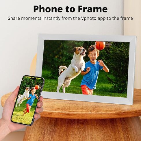 Zopsc 15.6 Inch WiFi Digital Picture Frame, 1920x1080 FHD Touchscreen Smart Cloud Photo Frame with 32GB Memory Auto Rotation, for iOS (US Plug) in Saudi Arabia