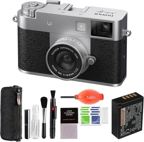 Fujifilm X Half Digital Camera (Silver) Bundle with Advanced Accessories | Fuji X Half Camera in Saudi Arabia