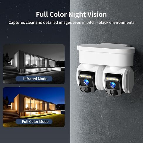 4G LTE Cellular Solar Security Camera, No WiFi with 3MP 2K HD, AI Motion Detection, Dual Lens 360° View, Color Night Vision, 2-Way Talk, IP66 Weatherproof, SIM Card Included in Saudi Arabia