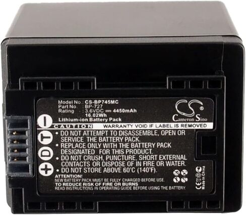 بطارية Vintrons 4450mAh لـ Canon Legria HF R36 ، Ixia HF R306 ، Vixia HF R300 in Kuwait