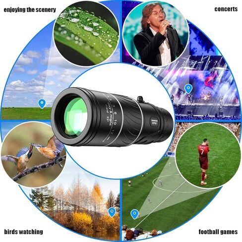 16x52 Compact Monocular Telescope with Smartphone Adapter and Tripod - Waterproof, BAK4 Prism Lens, Ideal for Bird Watching and Adults in Saudi Arabia