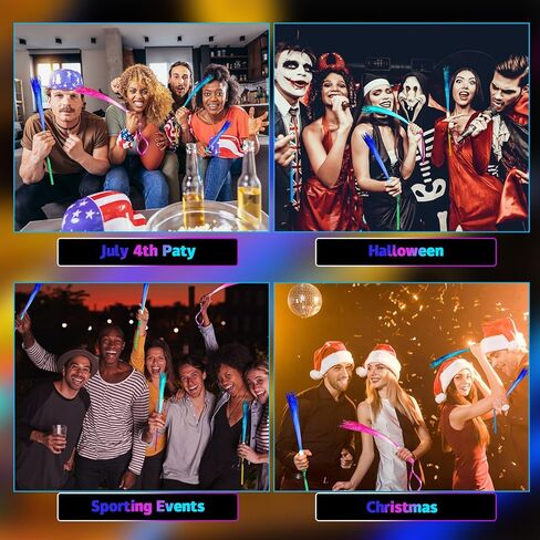 Kasyat 10 Pieces Fiber Optic Light Wand Stick Glow Flashing Wands Fiber Optic Wands LED Flashing Sticks LED Fiber Wands Colorful Flashing LED Wands for Boys and Girls Party Favors (Blue) in Kuwait