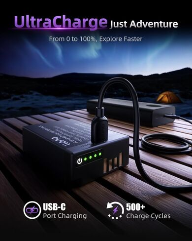 Llano Aurora USB-C LP-E17 بطاريات Canon EOS R50 R1 R10 R100 RP T6I T7I T8I T6S ​​SL3 M3 M5 M6 77D 200D 250D 750D 760D 800D 8000D ، عرض فوري للسلطة ، بديل الشحن السريع (1 حزمة) in Kuwait