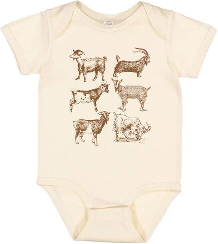 TATY Kids Goat Illustration Chart Baby Infant Bodysuit in Saudi Arabia