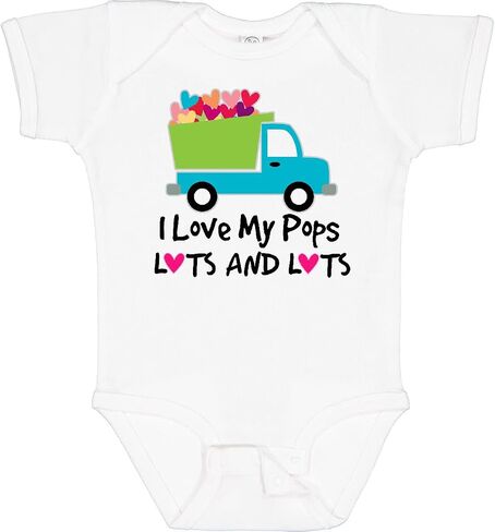 inktastic I Love My Pops Baby Bodysuit in Saudi Arabia