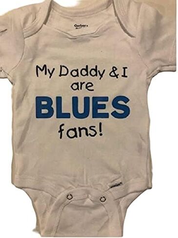 Little Blues Fan Baby konie ® Bodysuit Infant One Piece Hockey Onesie ® Dame Gift in Kuwait