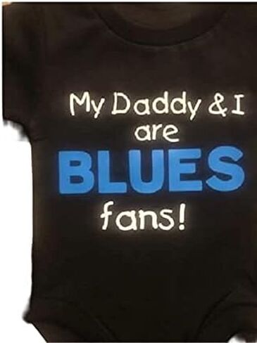 Little Blues Fan Baby konie ® Bodysuit Infant One Piece Hockey Onesie ® Dame Gift in Kuwait