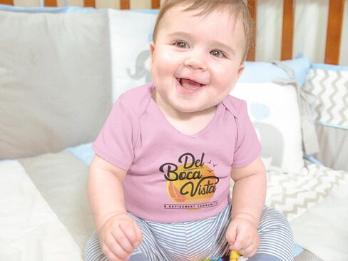 Pop Threads Del Boca Vista Retirement Community 90s Graphic Infant Baby Boy Girl Bodysuit in Saudi Arabia
